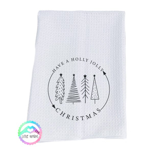 Holly Jolly Christmas dish towel