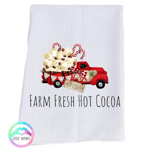 Farm Fresh Hot Cocoa Dish Towel