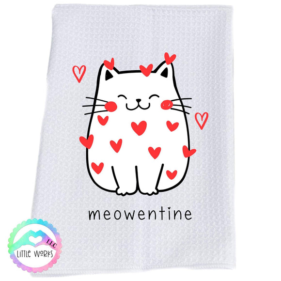 Meowentine Dish Towel