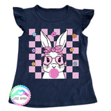 Pink Checkered Glasses Bunny