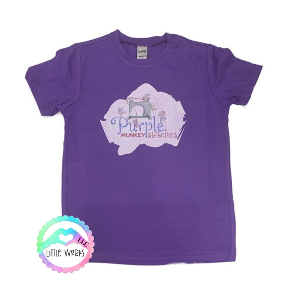 Purple Munkey Stitches Logo Shirt