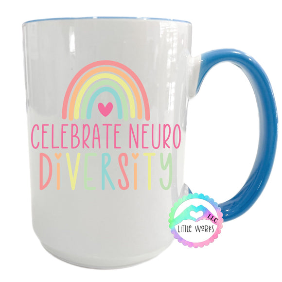 Celebrate Neuro Rainbow Mug